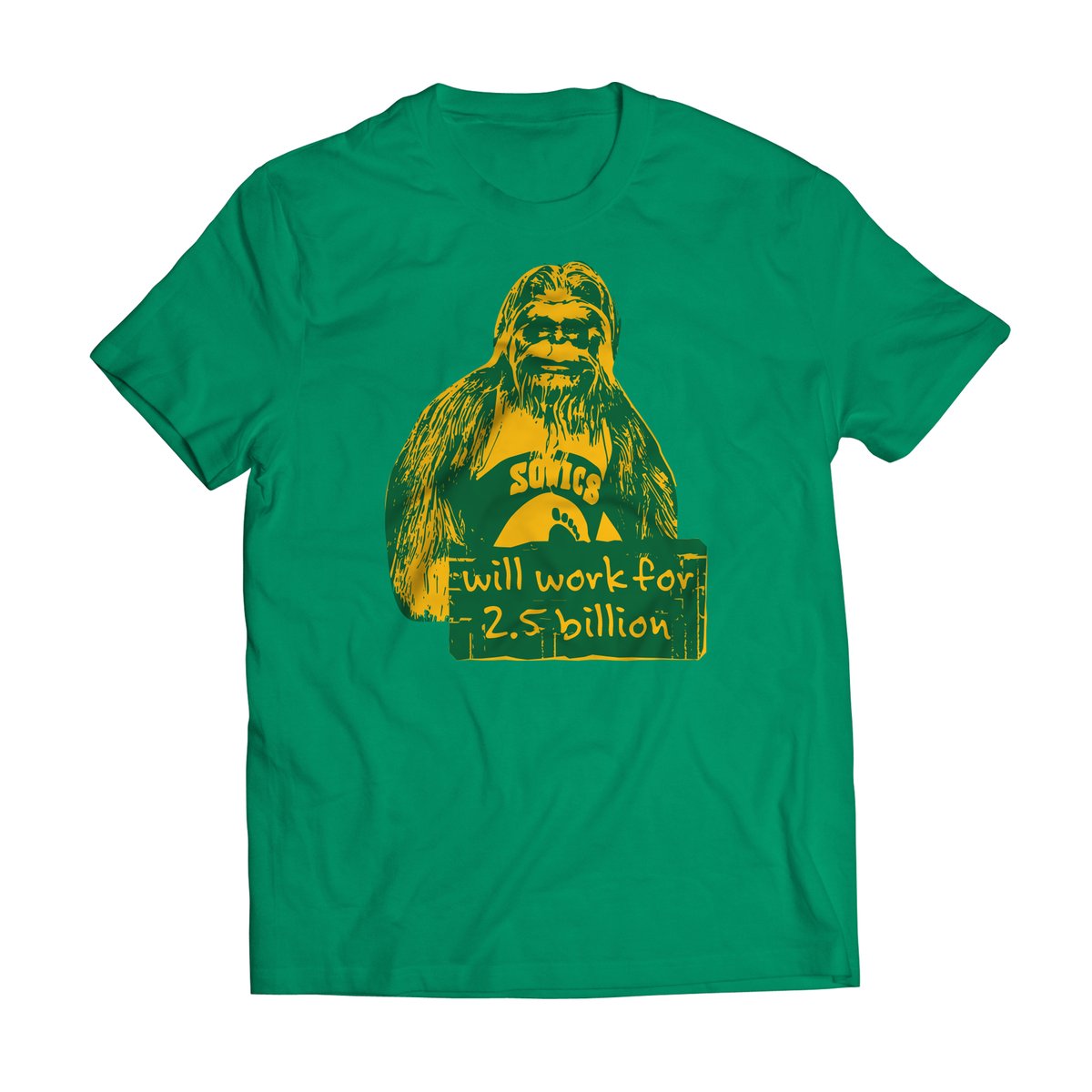 simplyseattle's tweet image. Let’s get this guy a job!

$5.99 rally tee. $1 to charity and $1 to the expansion fund for every shirt sold. #BringEmBack

sonics.fan/2.5billion