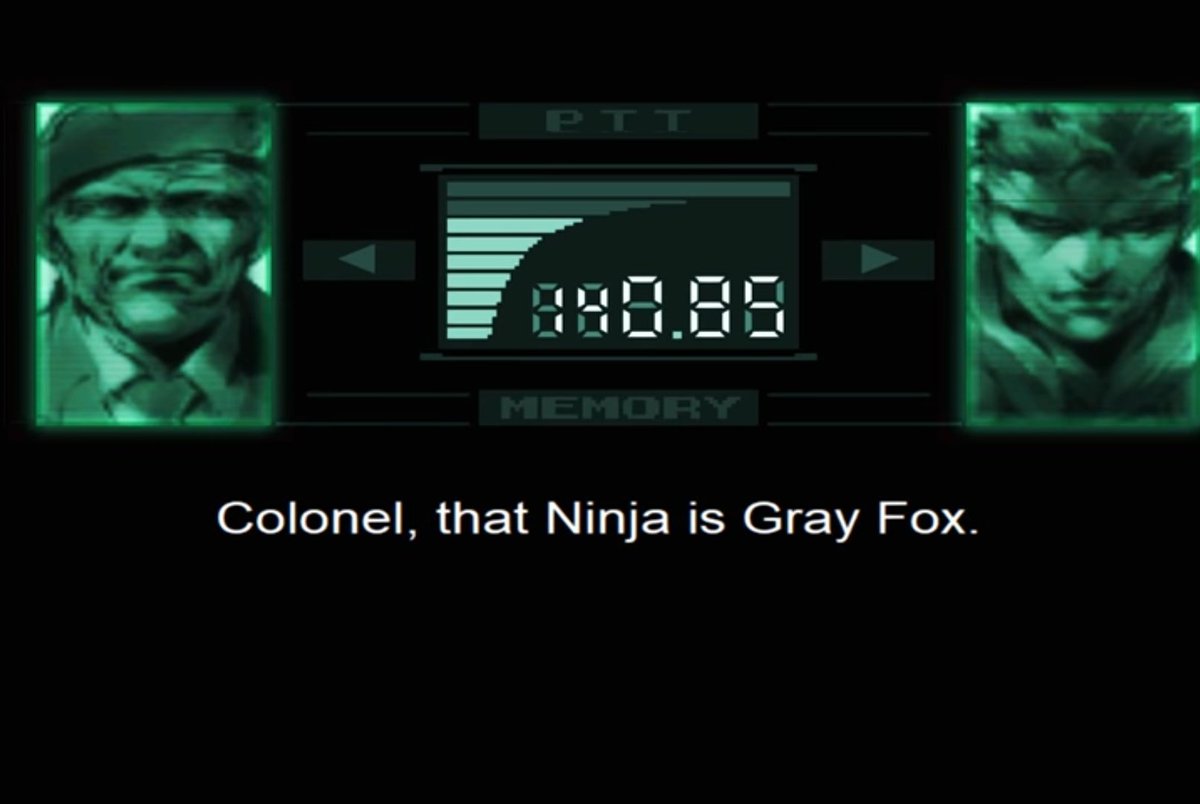 "Hand to hand."The entire fight scene with Cyborg Ninja is a reference to the fight in MG2, even Colonel Campbell brings up how Gray Fox died in Zanzibar [Land].