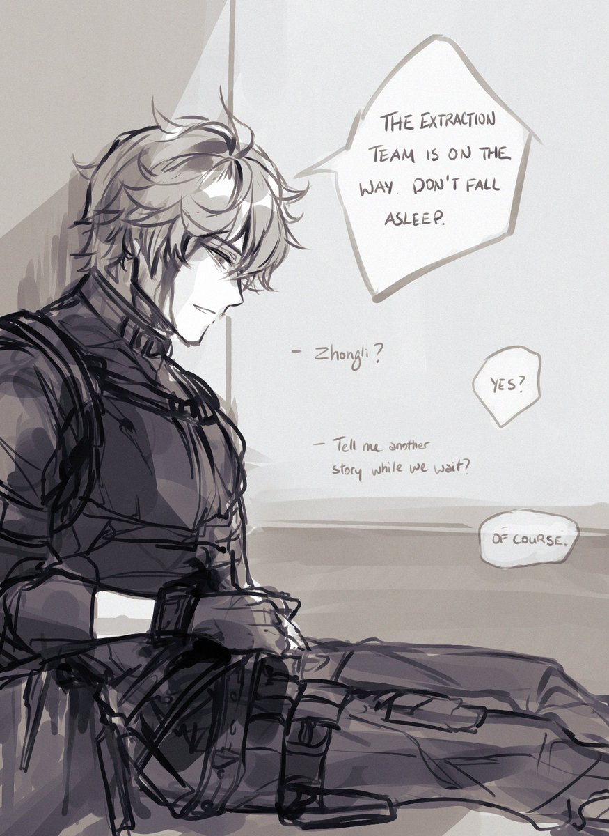 Fim Aj Dirtspouse And I Have Been Discussing An Au Where Childe Is An Assassin And Zhongli Is The Operator Who Talks In His Headset Genshinimpact Please Look