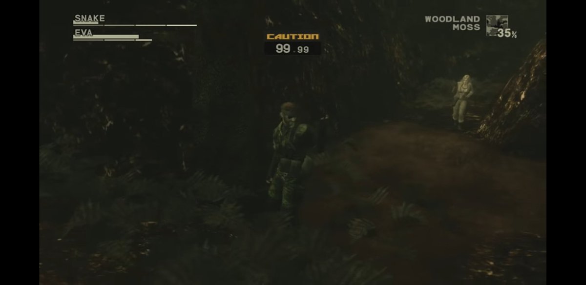 Escorting Eva out of the jungle in MGS3.Escorting Holly out of the jungle in Metal Gear 2.
