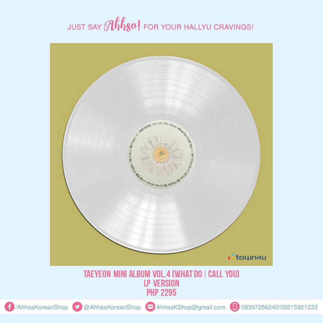 AhhsaKoreanShop's tweet photo. [PHGO|PRE-ORDER] 
      
#TAEYEON #GIRLSGENERATION #SNSD
MINI ALBUM VOL.4 'WHAT DO I CALL YOU' LP VER.

✔️ALL-IN + LSF
🛒DOO: 02/23/21
💸DP 50%: 02/23/21
💸DOP 50% BAL: 03/15/21
⛴️ETA: 4-5 WEEKS 

DM us to order

Help RT🙏

#SONE #SONEPH https://t.co/scFmmR0ESK