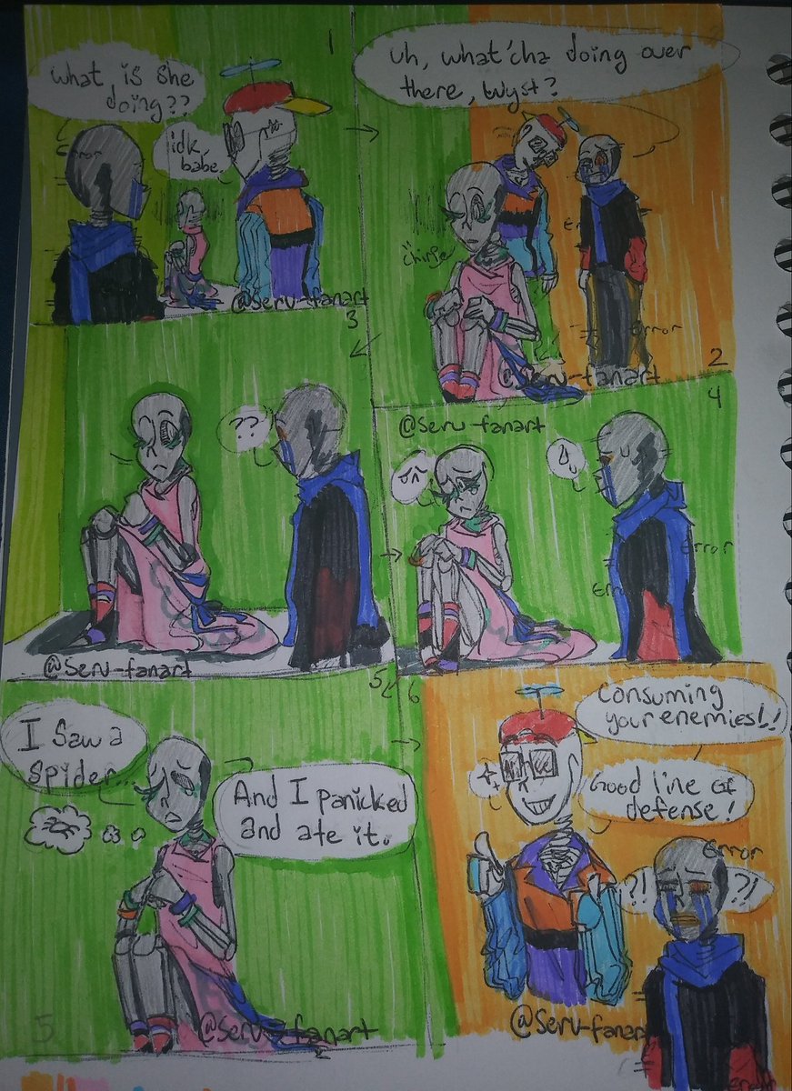 Serv_Fanart's tweet photo. Short silly comic of Wysteria and her dads :) testing out my new watercolour markers 

#fvsewysteria #errorfresh #fresherror #errorxfresh #freshxerror #sanscest #sanscestshipkid https://t.co/flY9ouJS0b