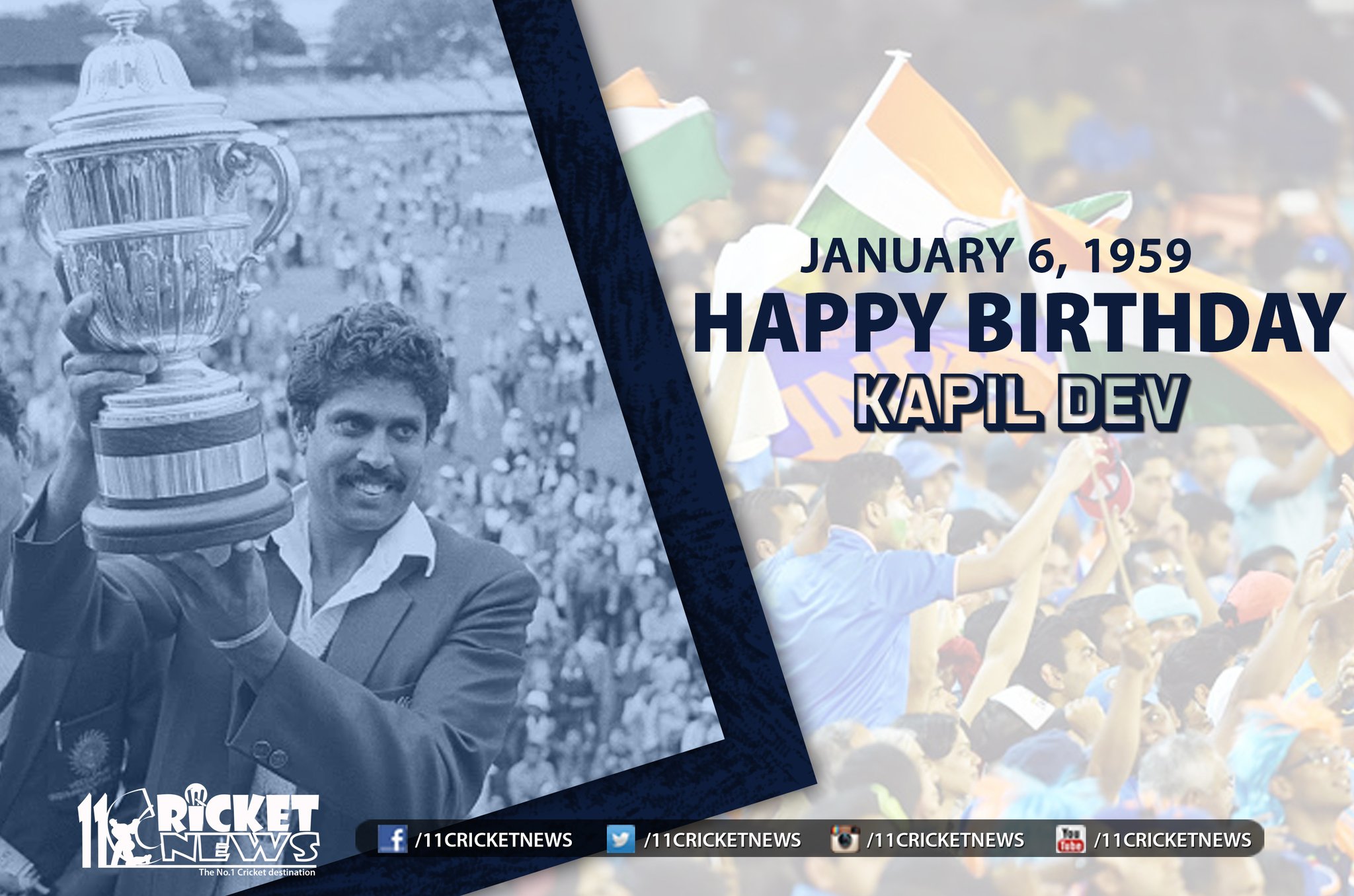 Happy Birthday \"Kapil Dev\" He turns 62 today 