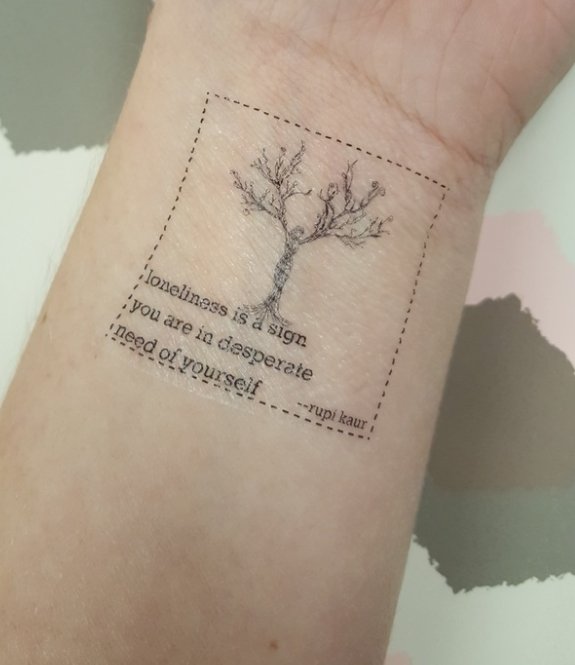 Alone Temporary Tattoo Sticker  OhMyTat