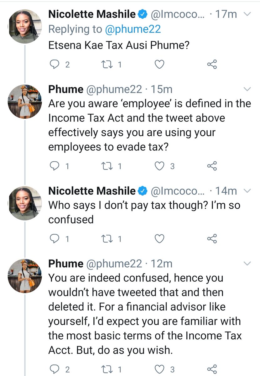 IFRS Twitter called her out for disrespecting Finance Proffesionals and recommended her to take some Income tax lessons.