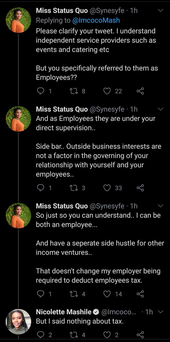 Nicolette kept on insisting that she pays tax for everyone however she exposed how not knowledgeable she is with matters of IFRS.