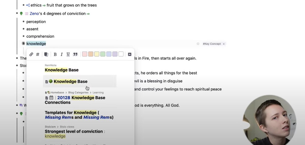 Interesting, you can toggle automatic searching, if you highlight a word, it will automatically try to find linked references. This seems really neat, a bit similar to the plugin by  @dvargas92495 to highlight potential links in text. Very informative video by  @RedGregory1