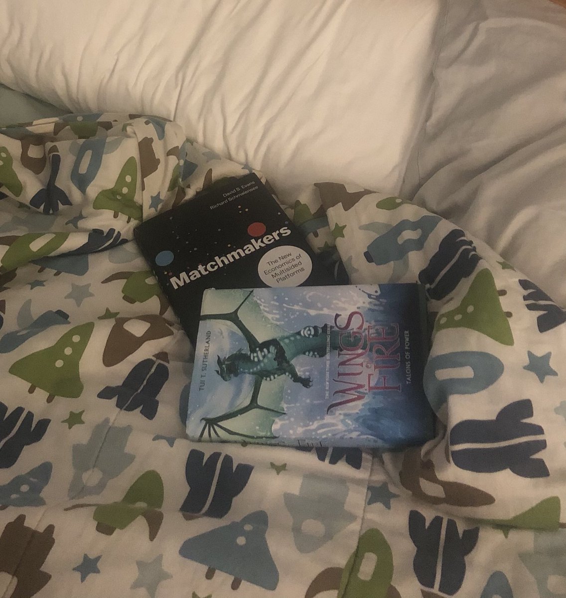 Did not expect to find multi-sided platform reading in the bed of my 10yr old. #2021FTW ⁦!