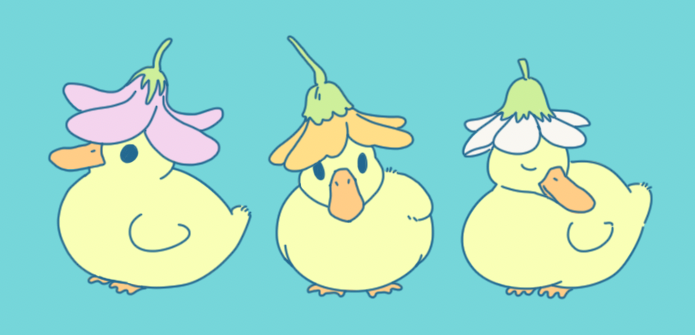 Jen_Tuyet's tweet photo. Ducks with flower hats doodle https://t.co/wyoU3uWK68