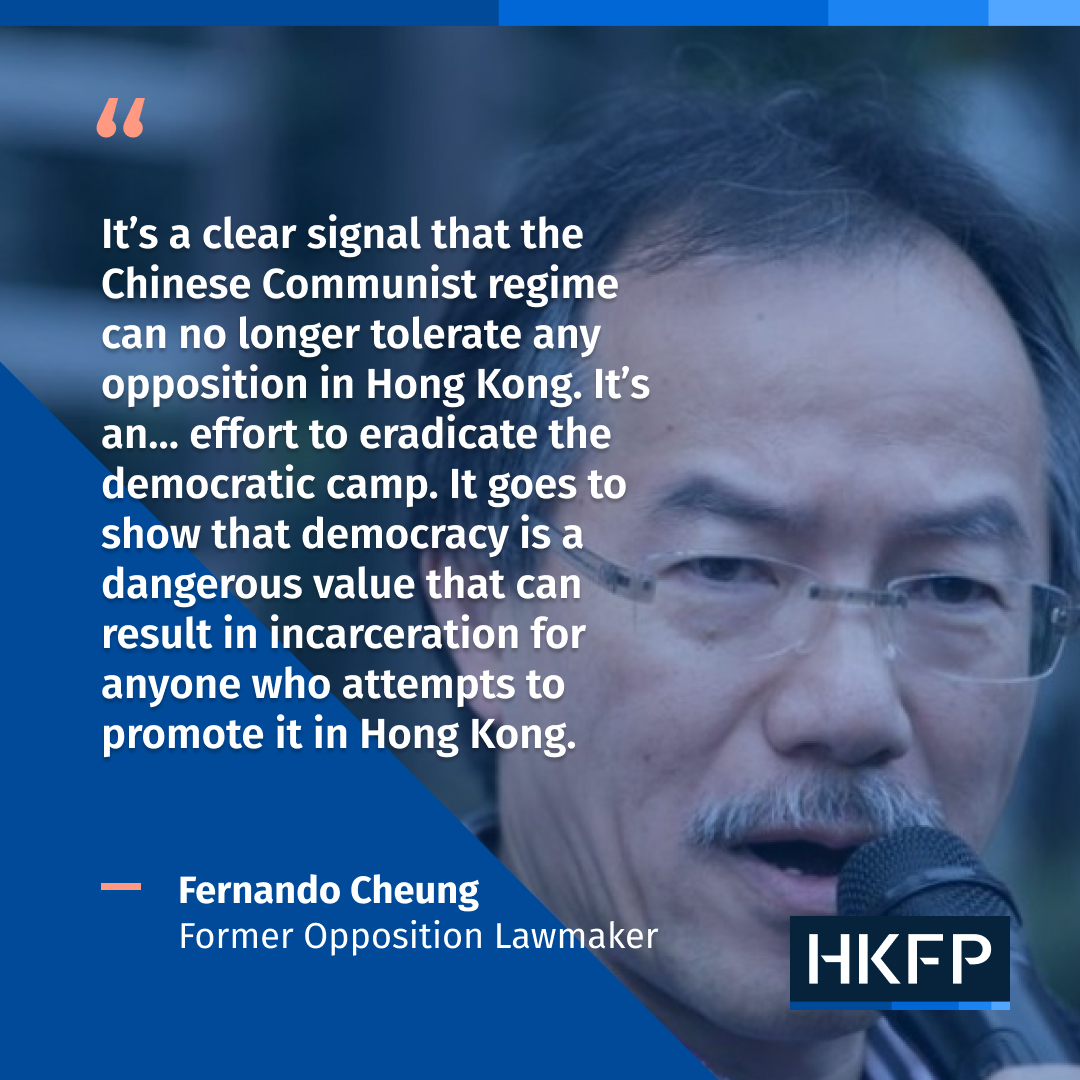 hkfp's tweet photo. #HongKong police arrested over 50 individuals in relation to last year's democratic primaries. Among those arrested were prominent pro-democracy activists, former opposition lawmakers and the pollster who ran the city-wide polls. https://t.co/TAYMABHwwx