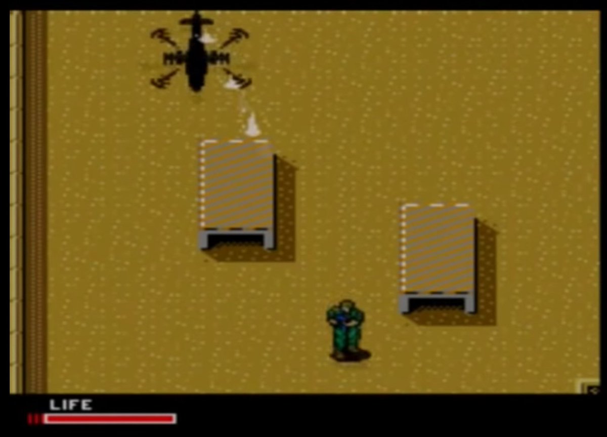 To add onto this, MG2 takes place during the day in a location with a jungle and bright colors.MGS1 takes place at night with a mostly gloomy color palette.