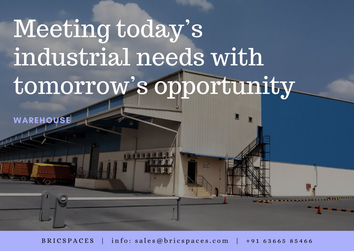 BricSpaces1's tweet photo. With shift in buying behavior and e-commerce growth, Warehouse emerges as the goto realestate asset class. we provides value to Warehouse by offering high quality, automated facilities for smooth processes
#warehouse #industrial #construction #realestate #warehousing #bricspaces https://t.co/RGygaRRALT