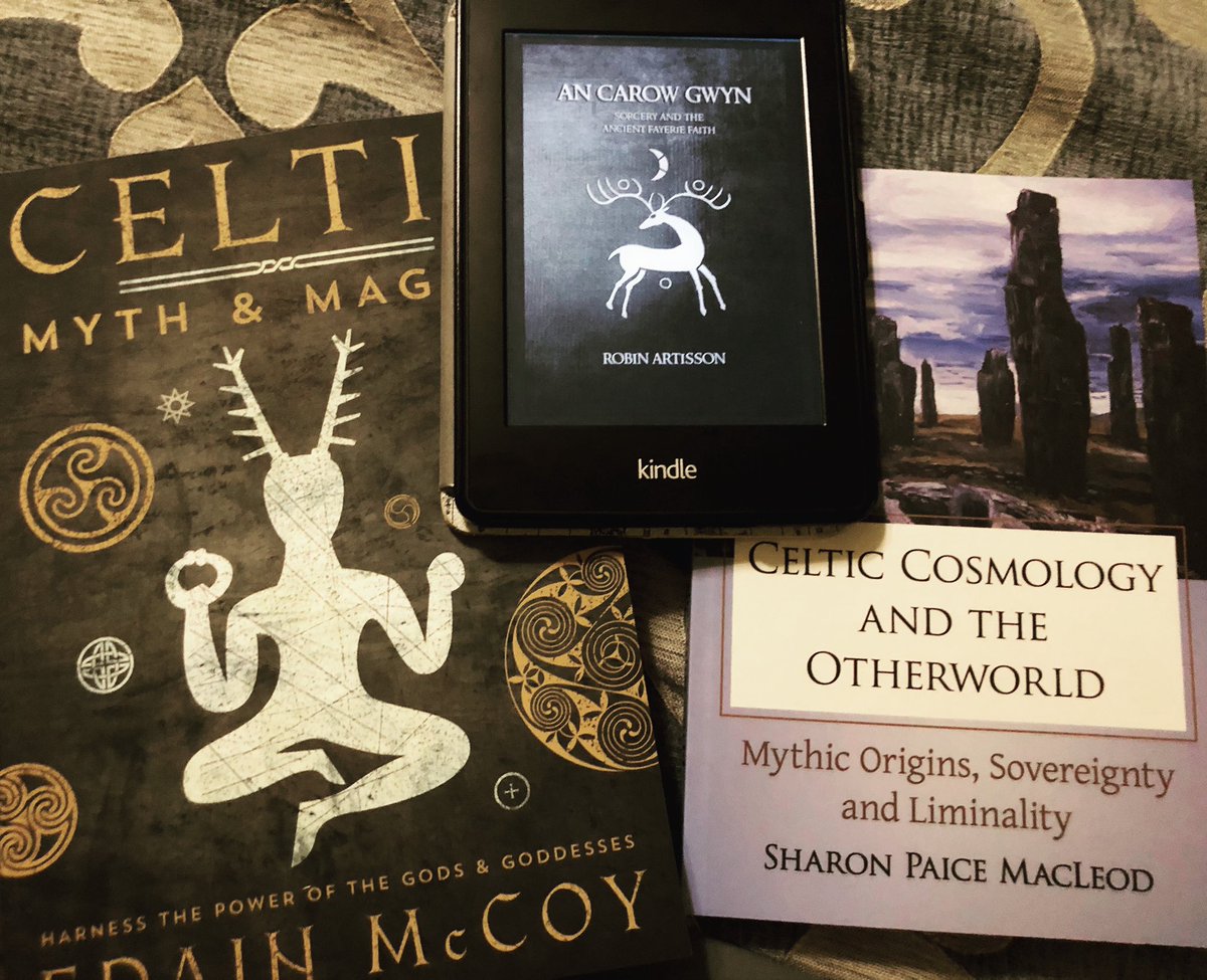 Just a few of the delicious books I’m consuming at the moment! 
#twitterwitch #celticmythology #witchybooks #celticshamanism  #witchcraft