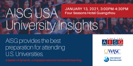 Come and hear first-hand insights from AISG key stakeholders about why only AISG can provide the optimum preparation for US universities. January 13 at 3:00 p.m. at the Four Seasons Hotel. 
https://t.co/dvBmRIJJwO https://t.co/AAs53xK2mY