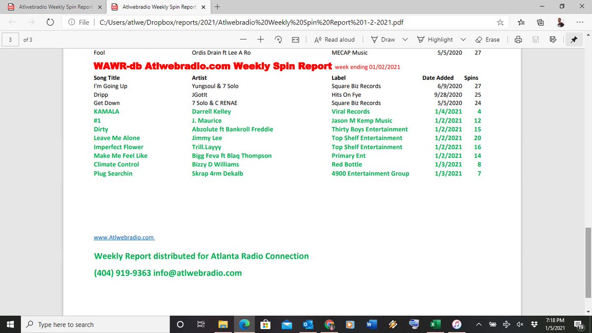 HAPPY NEW YEAR’S #2021 FROM THE @ATLWEBRADIO Staff 
Praying for abundance and peace for us all in this New Year!!!
 @Atlwebradio via The Atlanta Radio Connection  Reporting Week January 2, 2021