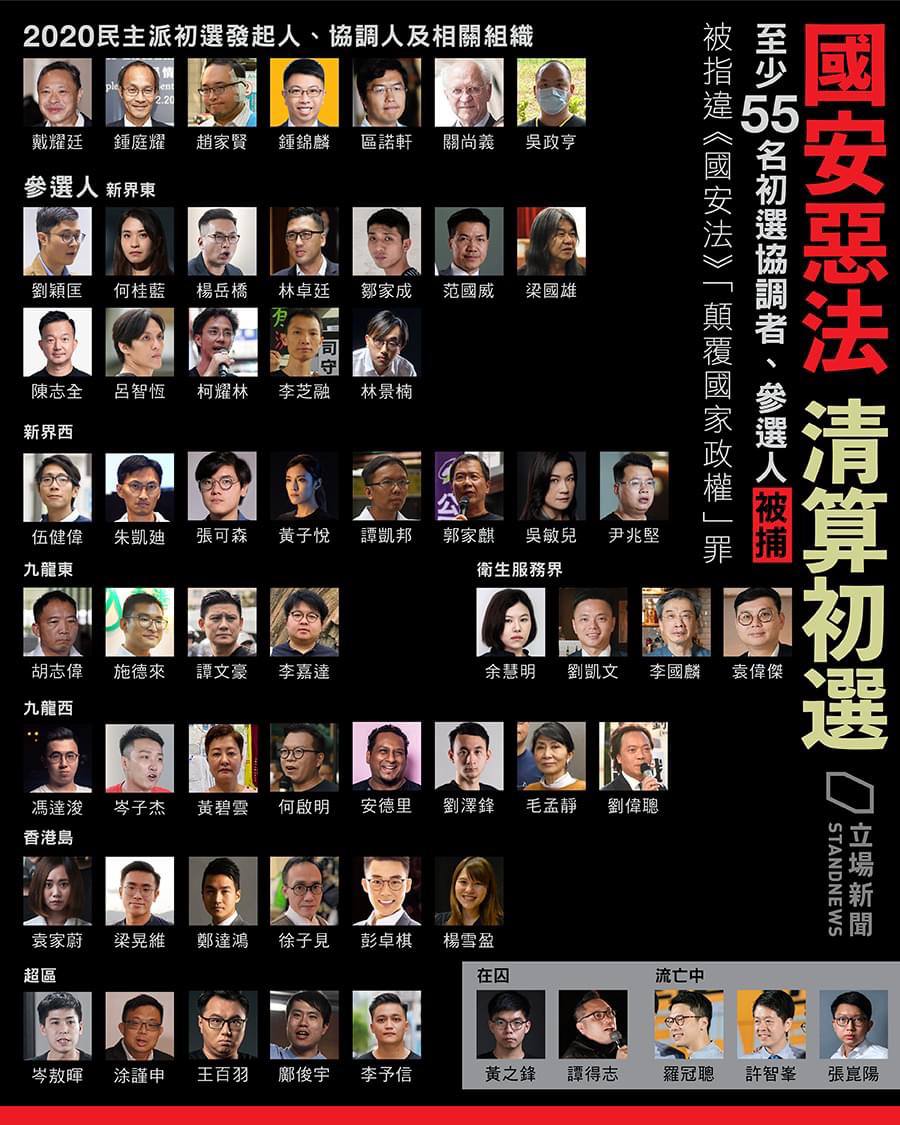 戴耀廷鍾庭耀及數十民主派初選參與者被捕　被指違國安法「顛覆國家政權罪」
【報道不斷更新：bit.ly/3bdHEb4】

#HongKongNeedsHelp