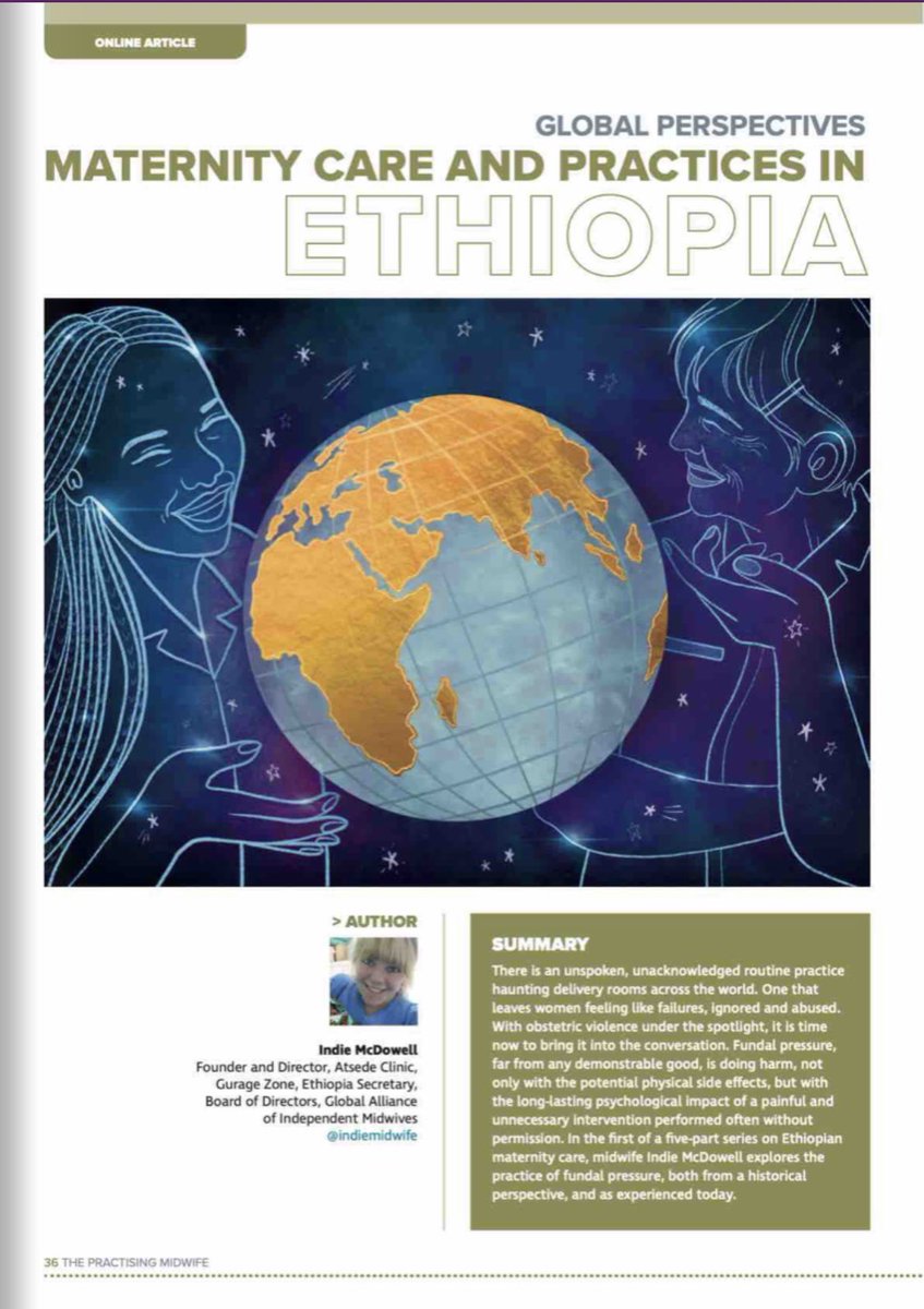 ‘The extent of this has largely been unrecognised, (except one paper) but when Norwegian birth photographer Eva Rose travelled to document birth in Ethiopia, and posted two images of midwives performing fundal pressure, messages started pouring in’.  https://www.all4maternity.com/global-perspectives-maternity-care-and-practices-in-ethiopia/ 5/5