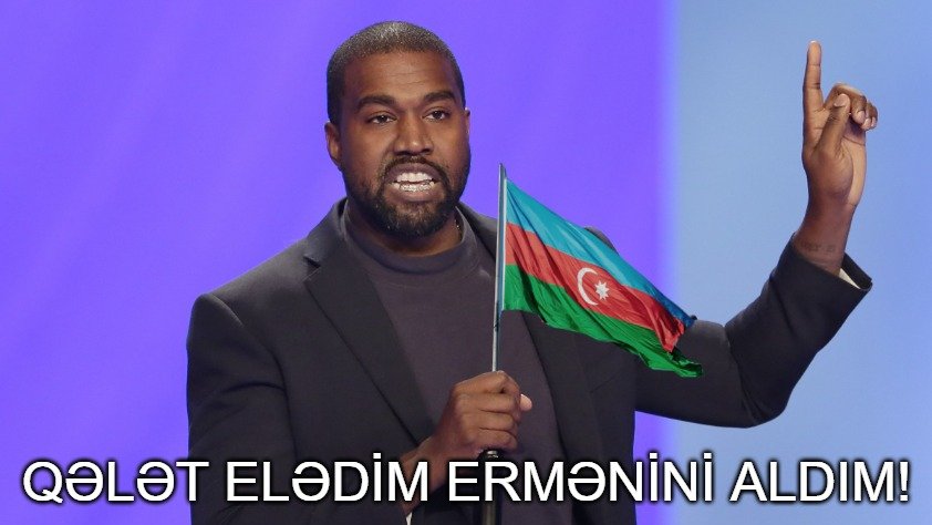 karabakhmemes's tweet photo. Müzəffər ordumuz Kaliforniyanın Kanye West-ini erməni işğalından azad etdi! https://t.co/QecRqMomWl