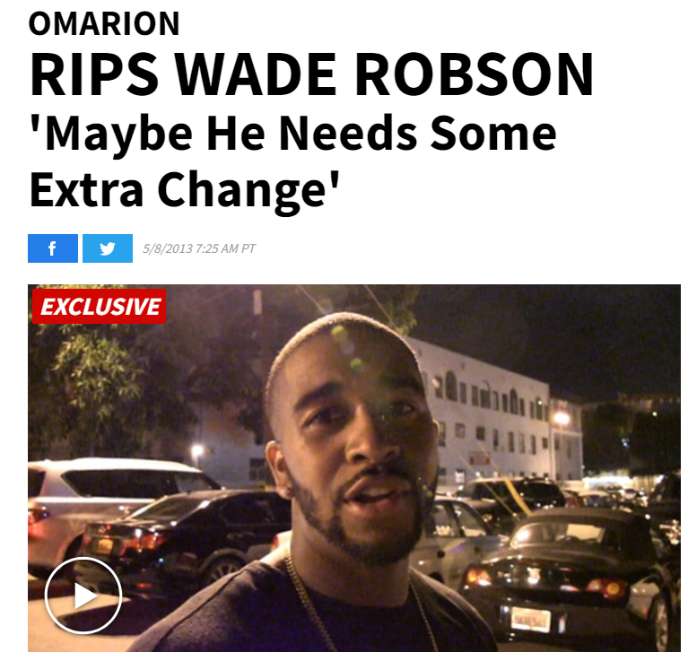 TMZ correctly noted the lawsuit was about "wanting money from the estate" despite Wade claiming otherwise.They showed videos of people calling the claims out, including Omarion & Joe Jackson.They included Mesereau quote: "Why call yourself a creditor if it's not about money?"