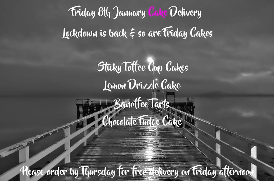 Lockdown cake delivery is back this Friday. 
Payment preferred by bank transfer, this allows contactless delivery 💖