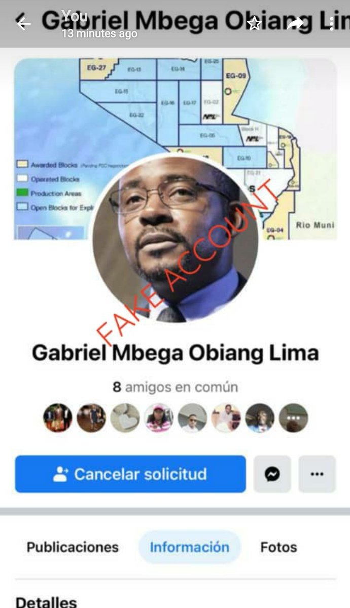 Please, be careful with fake accounts. Thank you!!.   #guineaecuatorial #guineaecuatorial #fakeaccounts.  ¡¡Por favor, tener cuidado con cuentas falsas!!