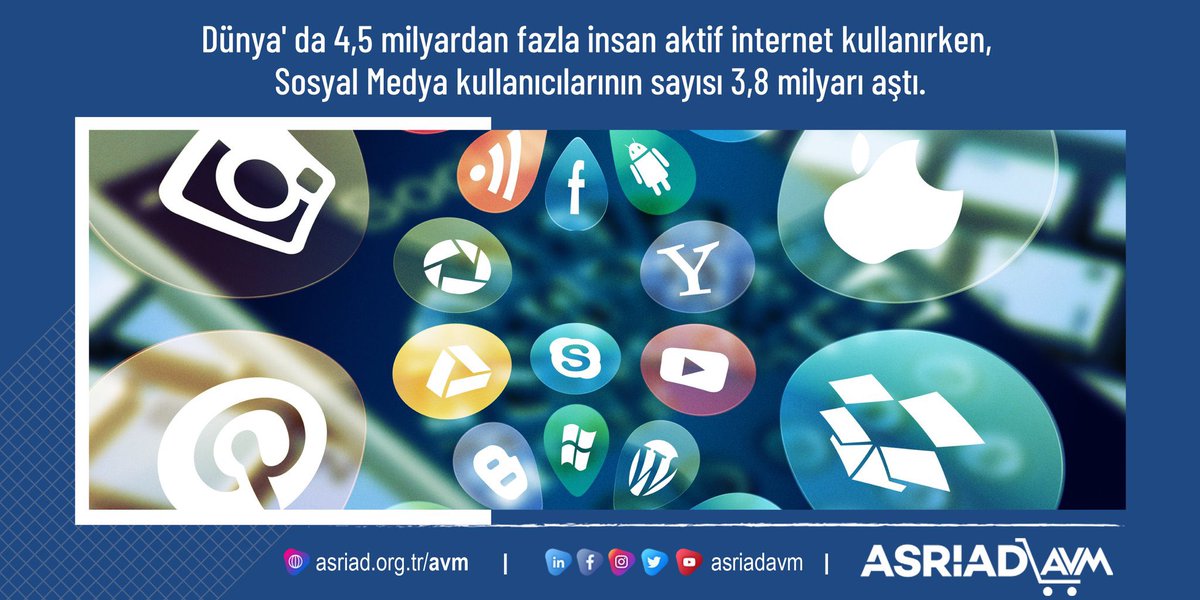 AsriadVan's tweet photo. Dünya üzerinde şu anda 4,5 milyardan fazla insan aktif internet kullanırken, sosyal medya kullanıcılarının sayısı 3,8 milyarı aştı.
.
.
.
#eticaret #dunyada #internetartist #sosyalmedya #socailmedia #onlineartis #büyüme #türki̇ye #aracısız #imalatçıdan #b2bmarketing #asriadavm https://t.co/C0iOtl1Ny7