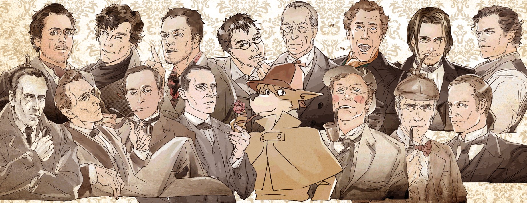 諏岸 1月6日はシャーロック ホームズのお誕生日と言われているそうなので 15人 1匹のホームズ ワトソン のイラスト動画 をお祝いに貼っておきますね どのホームズもいっぱい好き コナン ドイルが生み出した名探偵 シャーロック ホームズ 新旧