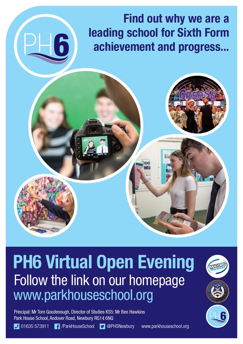 PHSNewbury's tweet photo. Choosing your Sixth Form? Have a look at our virtual open evening here...

https://t.co/3ViHnrQIEj https://t.co/81HRYYBEtM
