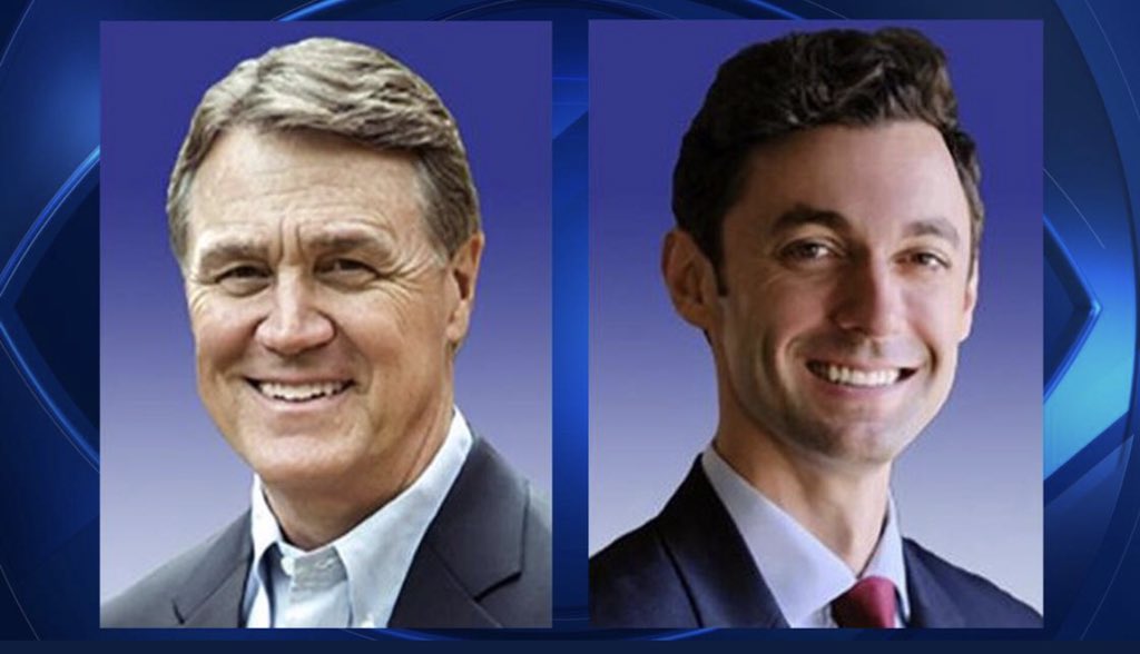 TrasonBragg's tweet photo. #HAPPENINGNOW both @ossoff and #senatorPerdue releasing statements about their runoff election. All break it all down on @cbs46 #wakeupatl https://t.co/mEFCQaQ3KO