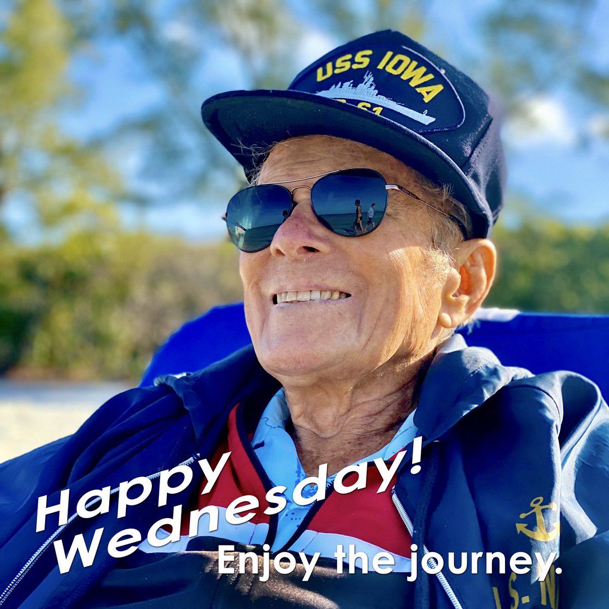 HAPPY WEDNESDAY! Enjoy the journey. #happywednesday #worldwar2 #wwiiveteran #battleshipiowa #ussiowabattleship #usnavyveteran