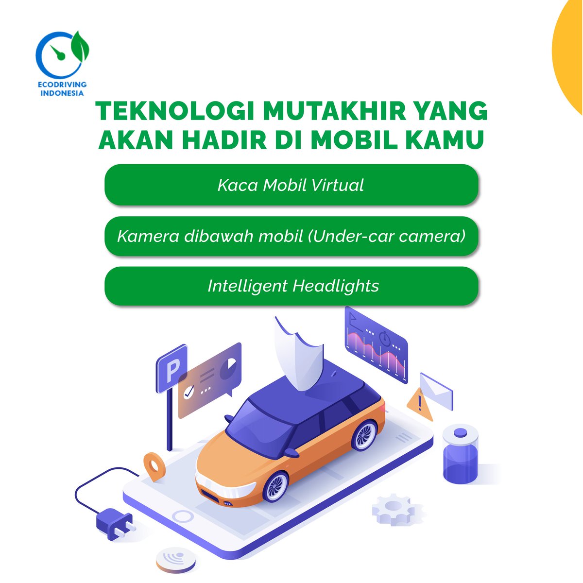 ecodrivingID's tweet photo. Halo Sobat #EcoDrivingIndonesia!

Tentunya, perkembangan teknologi juga harus diimbangi dengan sikap yang cerdas ya!

Nah kalo kamu paling pengen punya teknologi yang mana nih? Share di kolom reply ya!

#MyGreenRoadHero
#SafetyDriving https://t.co/OwX6lXpusn