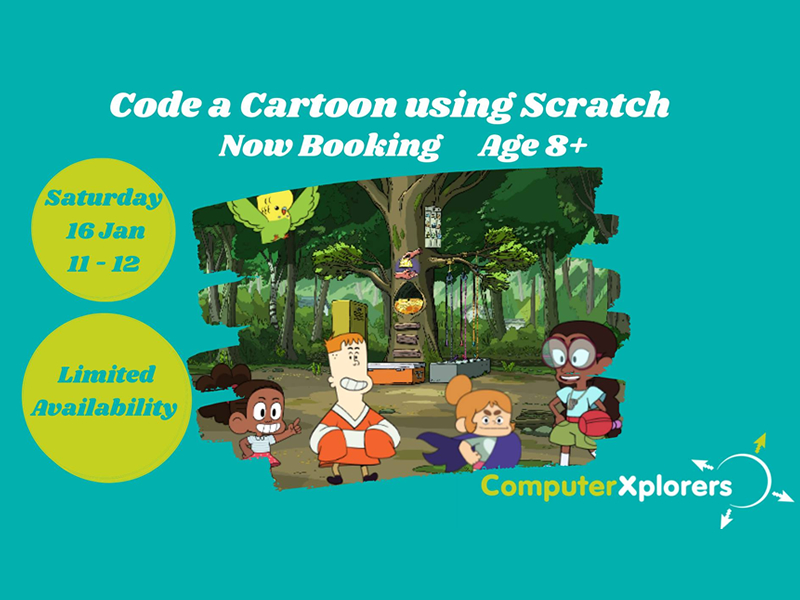 Come and join ComputerXplorers LiVE on Saturday 16th January and learn how to create your very own Cartoon using Scratch! <a href="/CX_SEScotland/">ComputerXplorers</a> bit.ly/3hJBdOg
