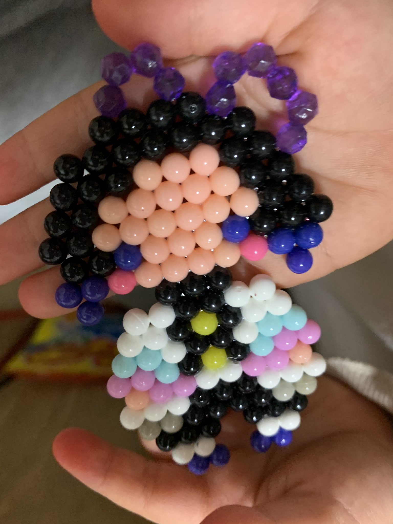 ゆんちゃん ドラえもんとしのぶさん このお正月でアクアビーズめっちゃつくった 笑笑 最近お腹が大きくなってきて体動かす遊びが出来なくなってきたから どうしても座って出来る遊びになっちゃう アクアビーズ 2児のママ