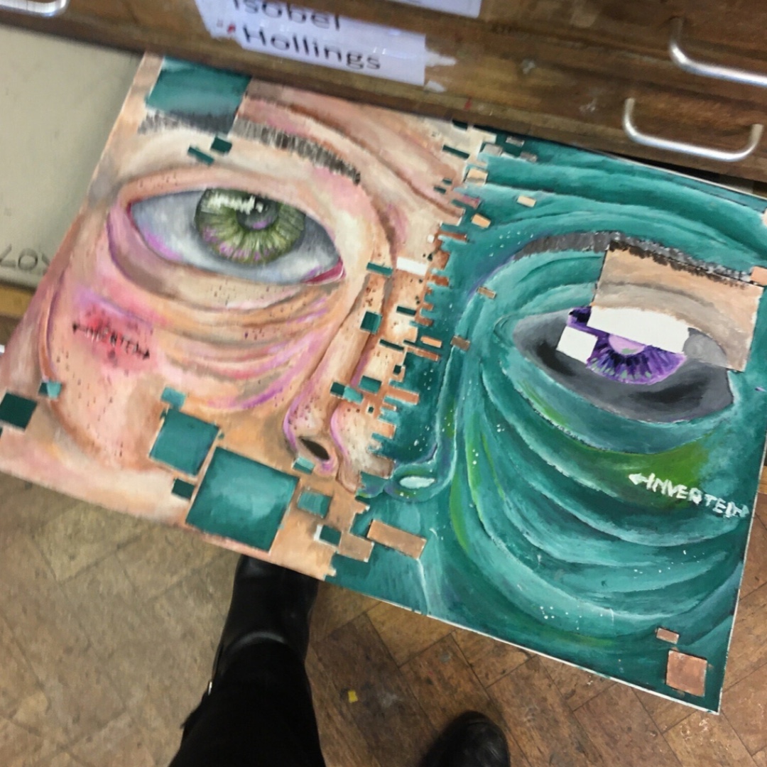 officialjumptin's tweet image. #DecemberChallange entry by Ameliaf May.
  
"...this painting focuses on inverted colors and the idea of inverting and transforming personality’s and rejuvenating yourself into a better person in the new year".

We love this! What is going to be your first pice this New Year?