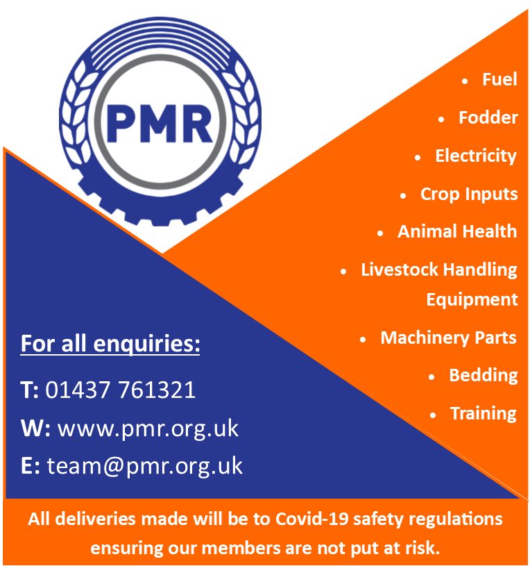 🦠*COVID 19 UPDATE*🦠
Worried about how to get your farming essentials during lockdown? We have you covered! From animal health💊💉 to machinery parts🚜 and livestock handling equipment🐏🐮 to fodder🌾!
We have a wide range of products and services! Call ☎️ 01437 761321.
#covid19