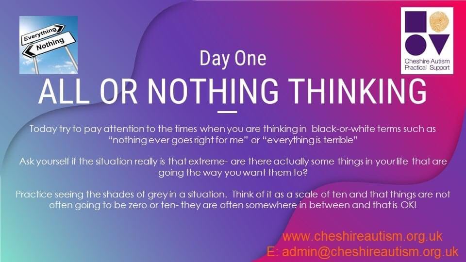In order to help with this third lockdown, I am writing and sharing daily tips to help us all get through.  Sometimes changing our mindset a little bit can have a massive impact on our wellbeing.

We are here for you x