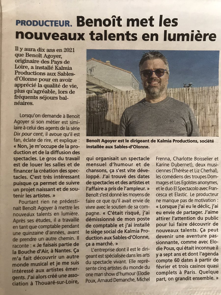 KALMIAPROD's tweet photo. Merci le @JdSables pour cet article du 31 décembre :-)
@lessables https://t.co/5tN7lAmsET