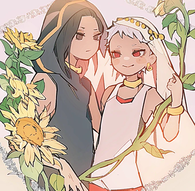 通販に添えられたら～と思いゆるゆるな絵だけどメッセージカードなど描いているたのしい
夏には楽しくイベント参加したりしたいなという気持ちを込めてひまわり‥? 
