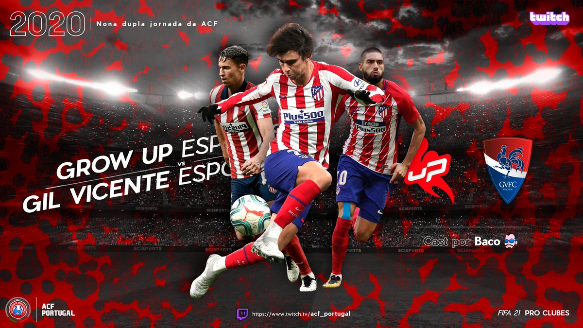 AcfPortugal's tweet photo. Nós já estavamos com saudades e vocês 🥰? Hoje ás 22h acompanhem o jogo entre @GrowUpFifa 🆚️ @GVFC_esports em direto com cast de @Baco23_Oficial através do nosso canal da twitch:
 https://t.co/ZV6JgJQPmZ https://t.co/K8U37xmFBm