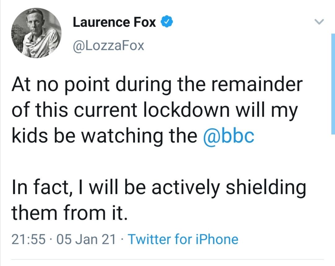 Man who wouldn’t shield from a virus with a mask is gaffer taping his TV to stop the BBC leaking out