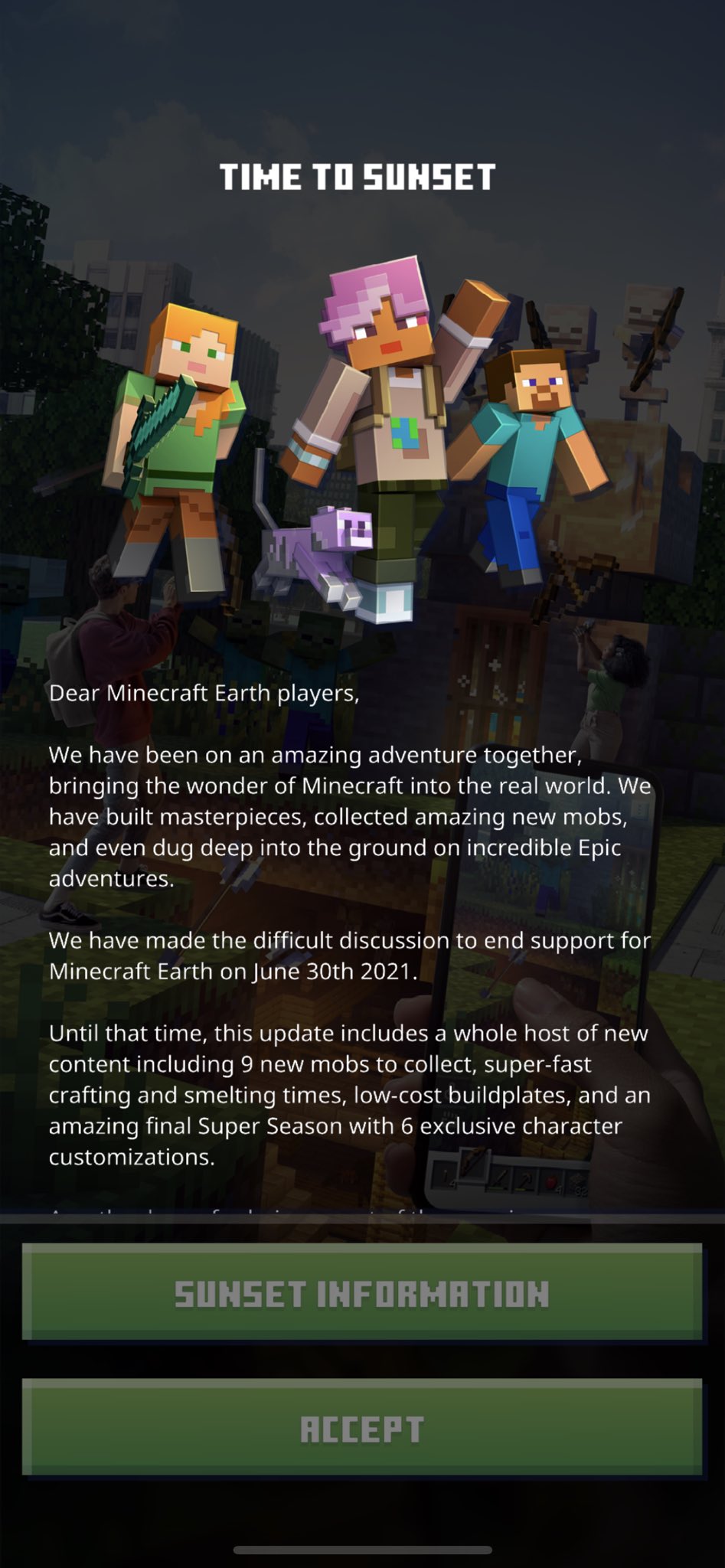 Minecraft Earth (2019)