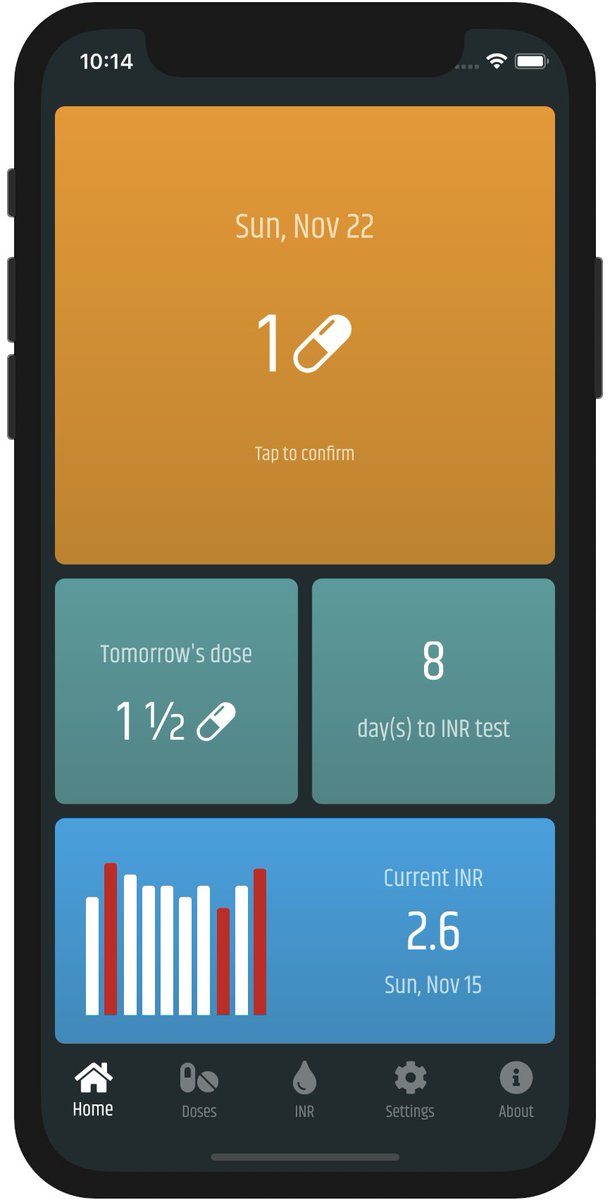 inrdiary's tweet image. INR Diary got a complete overhaul and is now available on both Android and iOS. New features include improved sharing capabilities, manual configuration of an INR test date and much more! Check out inrdiary.com