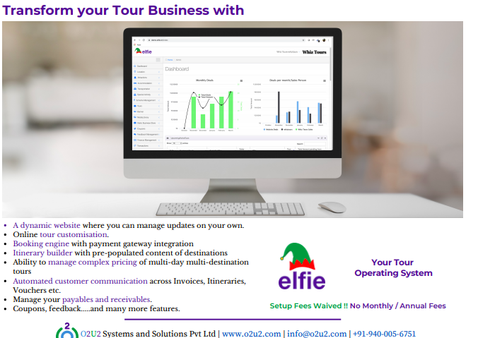o2u2solutions's tweet photo. Transform your tour business. Go digital with no investment. Sign up for elfie. https://t.co/zp6M7wS0rW https://t.co/PEAVmWxhL9