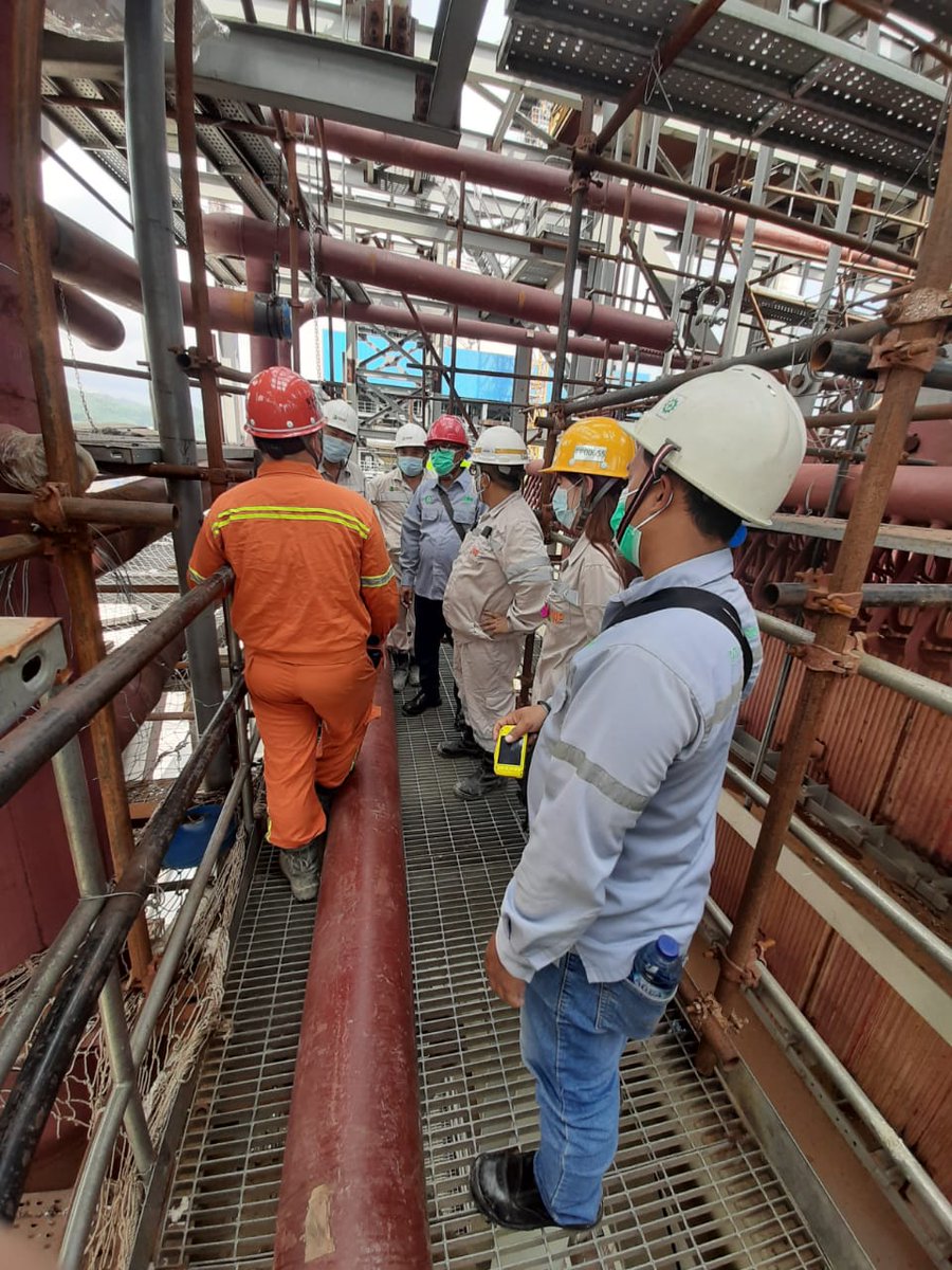 pt_cim's tweet photo. Checking Skyroof Lifting Device and Visual Inspection Riksa Uji Boiler (Kap. 825 Ton; MAWP 25,4 MPa) PT Youshan Nickel Indonesia (PT Indonesia Weda Bay Industrial Park /IWIP) Maluku Utara. 
#ptcitrainspeksindomandiri
#bejanatekan #pressurevessel #technicalinspection #disnaker https://t.co/PJ1ERU7fEk
