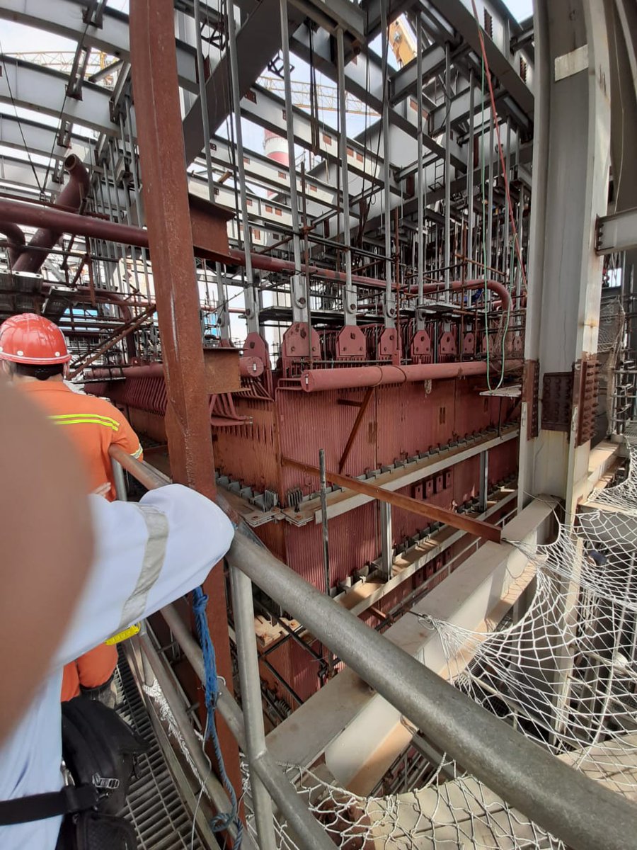 pt_cim's tweet photo. Checking Skyroof Lifting Device and Visual Inspection Riksa Uji Boiler (Kap. 825 Ton; MAWP 25,4 MPa) PT Youshan Nickel Indonesia (PT Indonesia Weda Bay Industrial Park /IWIP) Maluku Utara. 
#ptcitrainspeksindomandiri
#bejanatekan #pressurevessel #technicalinspection #disnaker https://t.co/PJ1ERU7fEk