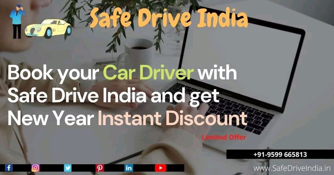 IndiaSafedrive's tweet photo. Book a Safe and Drink free #Car_Driver with #SafeDriveIndia and get New Year Discount on your Booking. Call on @9599665813 https://t.co/RMwMBGpvNA https://t.co/zlSZRsz0sm