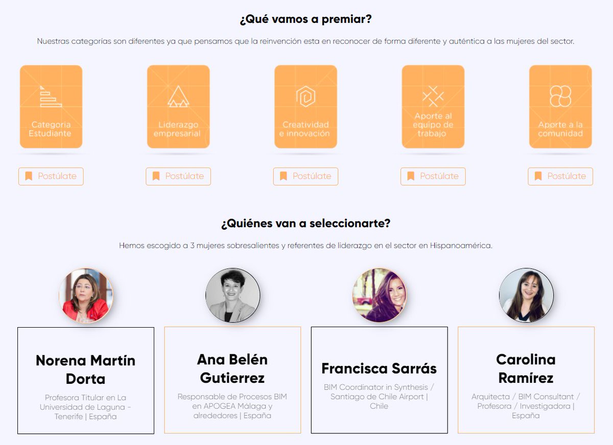 Desde <a href="/SCoordinates/">Shared-Coordinates</a> apoyamos los Premios #WomeninBIM <a href="/naskadigital/">Naska Digital</a> que reconocen la labor de la mujer en diversas áreas sector AEC. El propósito es premiar la labor que inspira por ser retadoras y creadoras de cambios. 
Conoce + detalles o Postúlate aquí: naskadigital.com/live/bim-women…