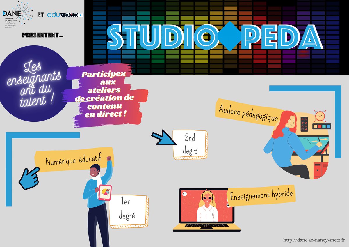 dane_nancy_metz's tweet photo. #SaveTheDate ▶️ Lundi 25 janvier de 17h à 18h ! 📣
#StudioPéda #1 : Réaliser un #escapegame pédagogique 🕵️‍♂️ 👀🧩⏱🔏🔎
Retrouvez @petit_nanne et @ProfEisenhauer lors de cet atelier de création en accès libre à suivre en direct (ou en replay) sur https://t.co/ESfEyukrYT

#egpéda https://t.co/OmdWit2IKj
