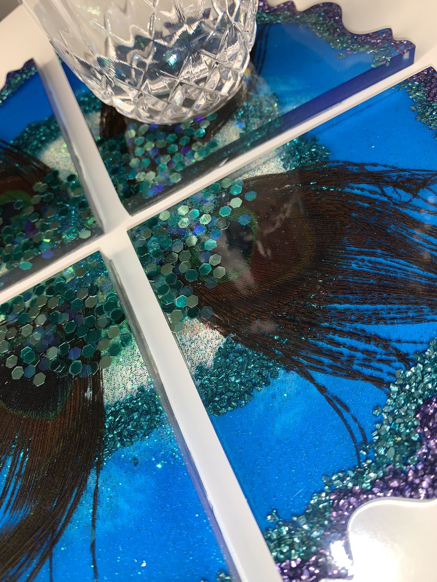 GiftedWGlitter's tweet photo. I still can’t get over how stunning these are!!!! 

They are also up on my #etsy don’t miss out 👀♥️

#resincoasters #peacock #peacockfeather #resin #resinart #resinartist #homeinspo #homeinterior https://t.co/aGCLI1dP6i
