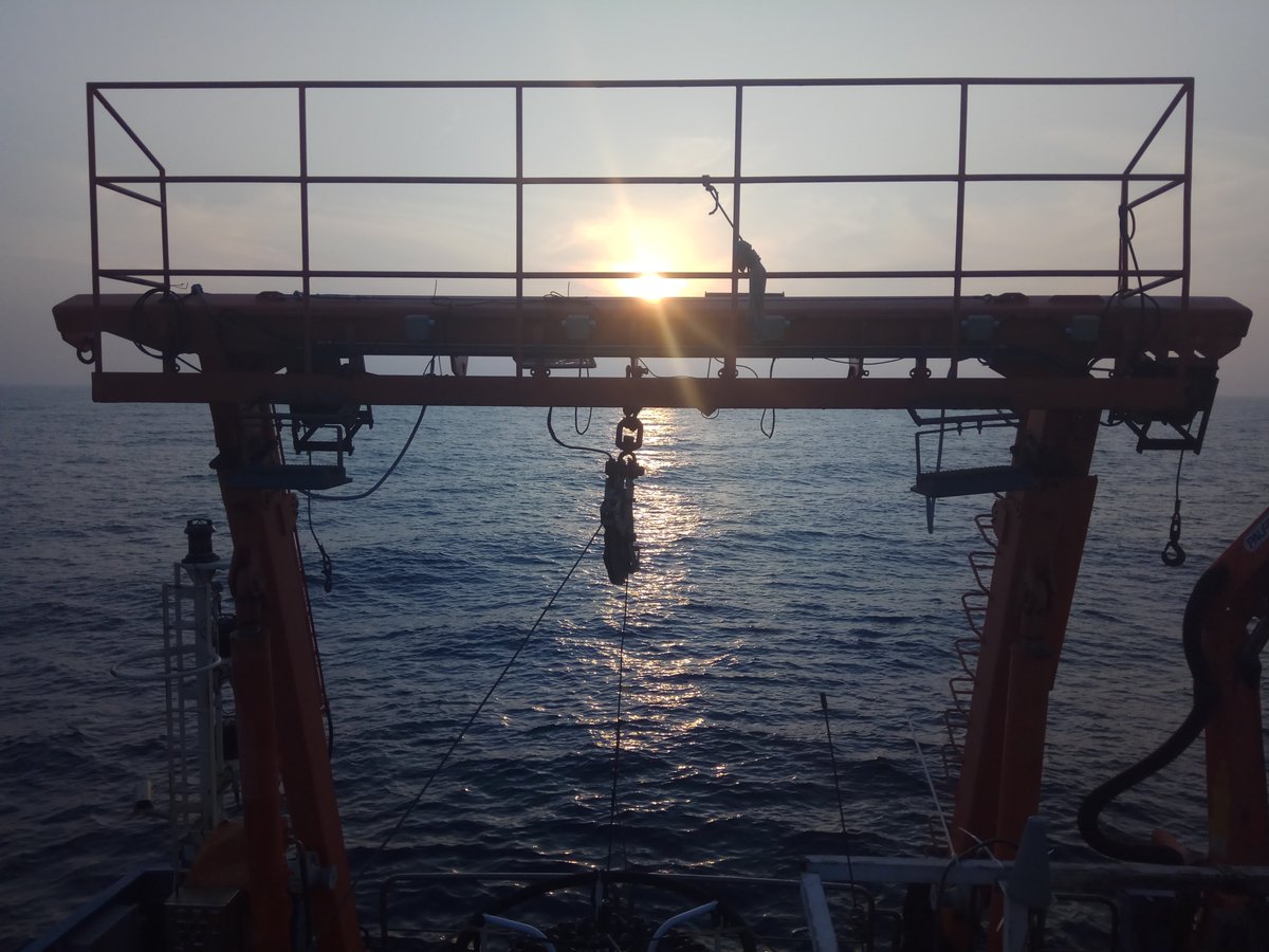 BialikOr's tweet photo. A couple of intensive days #AtSea with @MakovskyYizhaq and @MaximRubinBlum collecting data and sampling some cool #ColdSeeps.
I'm done, off to recuperate... once I'll catch up. https://t.co/M6mX6aRiAU